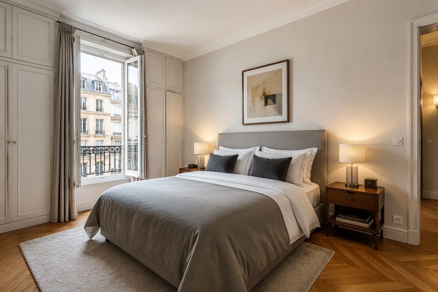 Chambre d’un appartement français T2