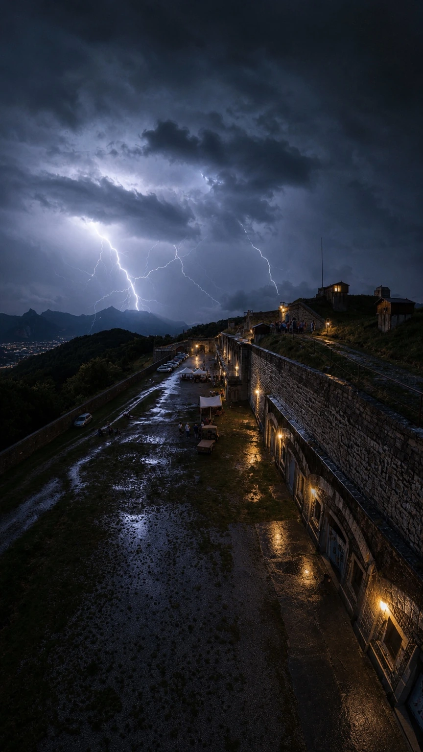 Fort de Comboire sous l’orage