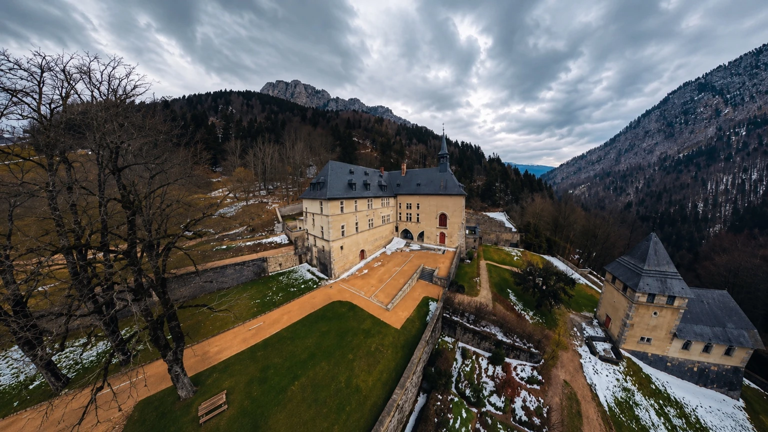 Vue rapprochée du Musée de la Grande Chartreuse